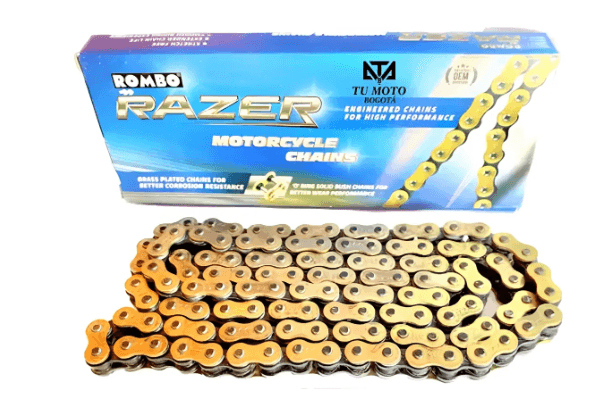 CADENA DE TRANSMISION ROMBO 525HOX120 DORADA - HEAVY DUTY O-RING