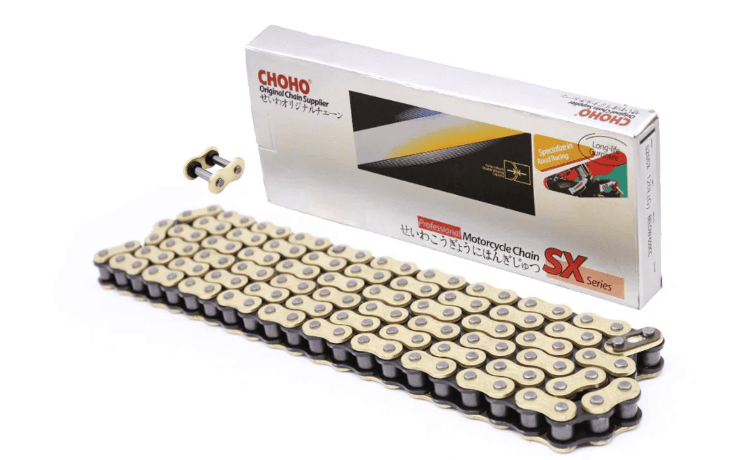 CADENA DE TRANSMISIÓN CHOHO 525 X-RING DORADA - 130 ESLABONES